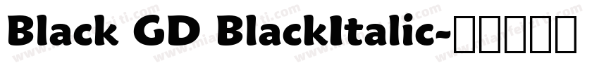 Black GD BlackItalic字体转换